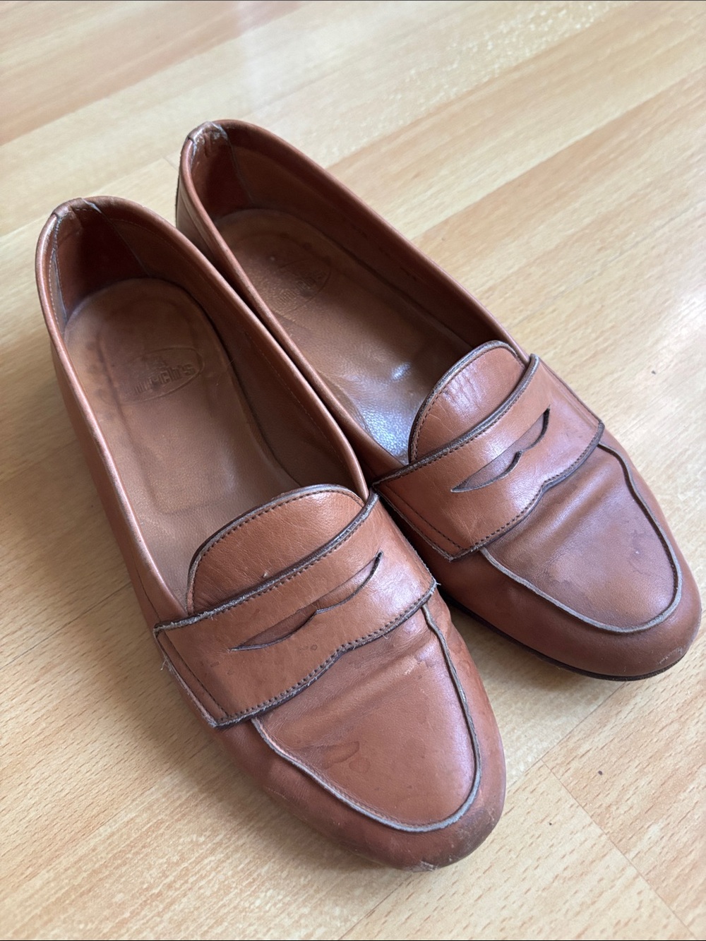 Church's Women's Leather Penny Loafers in Cognac Brown